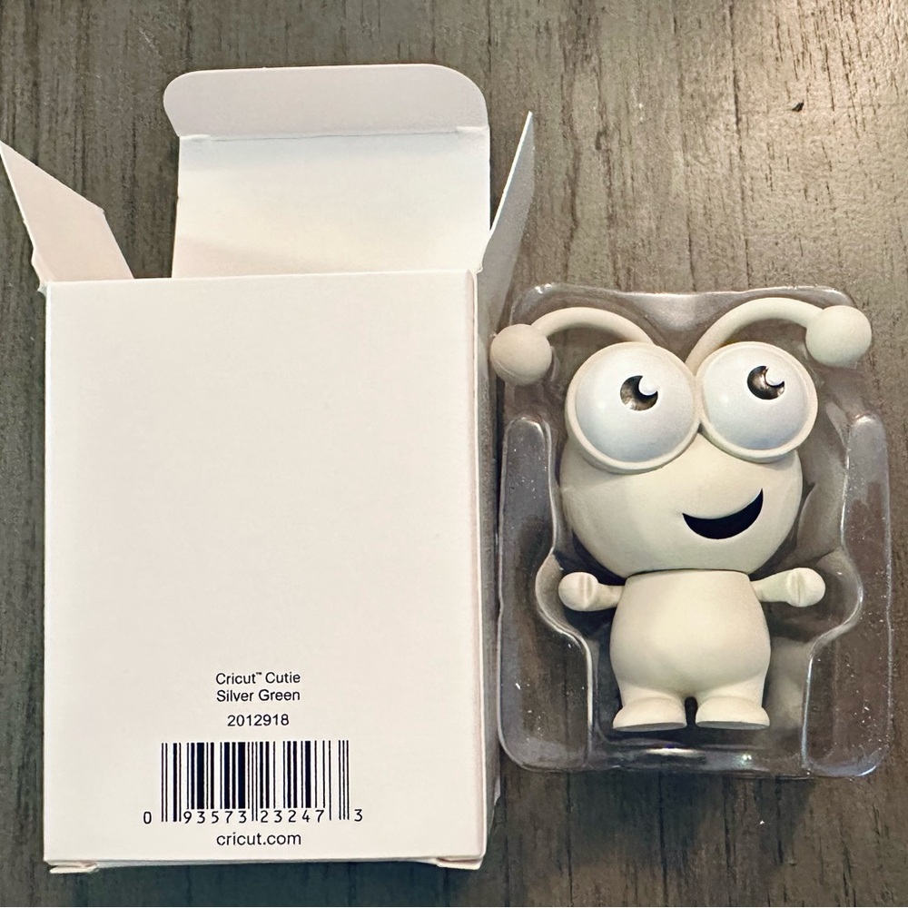 Cricut Cutie Silver Green Collectible Figurine